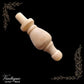 Woodcraft Emperors Wood Finial 72mm x 22mm Birch (each) - Vintique Concepts