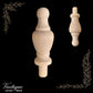 Woodcraft Emperors Wood Finial 72mm x 22mm Birch (each) - Vintique Concepts